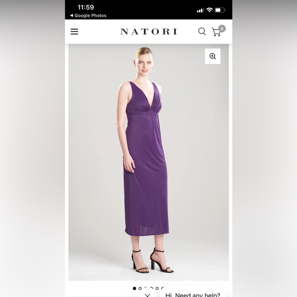 Natori Aphrodite Slip Dress Deep Purple